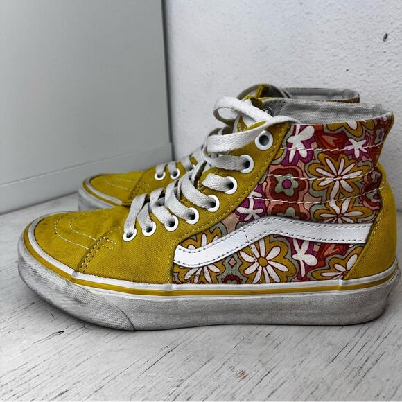 Vans Sk8-Hi Tapered Psychedelic Resort Passion yellow floral High-Top Sneakers - Picture 11 of 11
